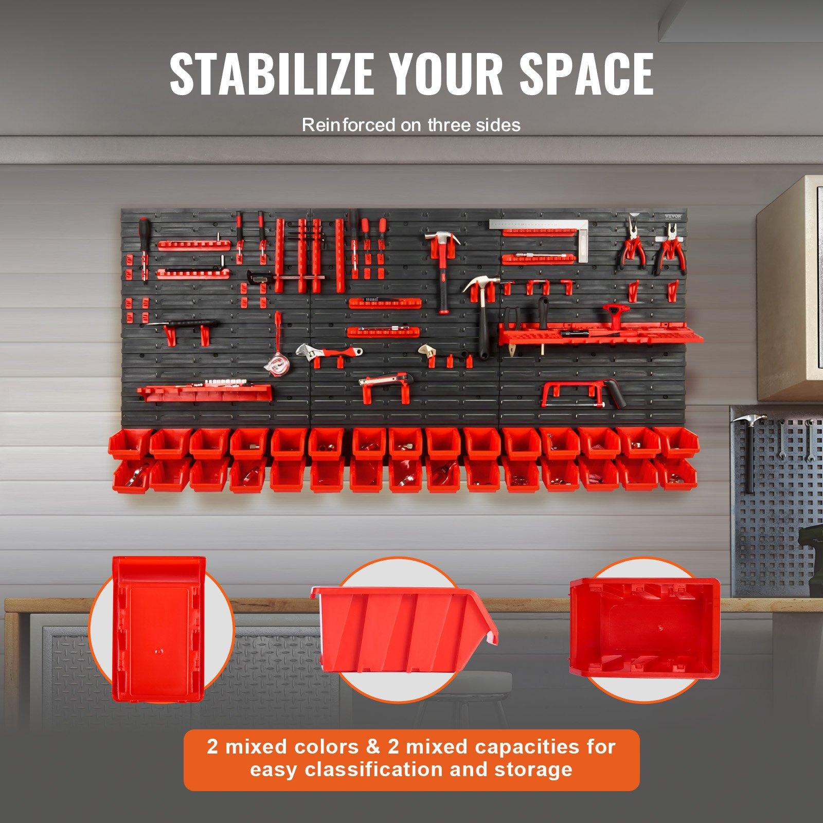 Wall Mounted 30-Bin Plastic Pa - огляд і ціна Workshop Tools Wall
