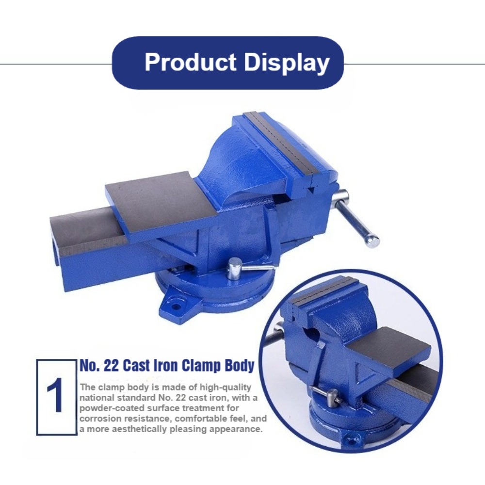 6-Inch Heavy Duty Bench Vise N - огляд і ціна Bench Vise Swivel