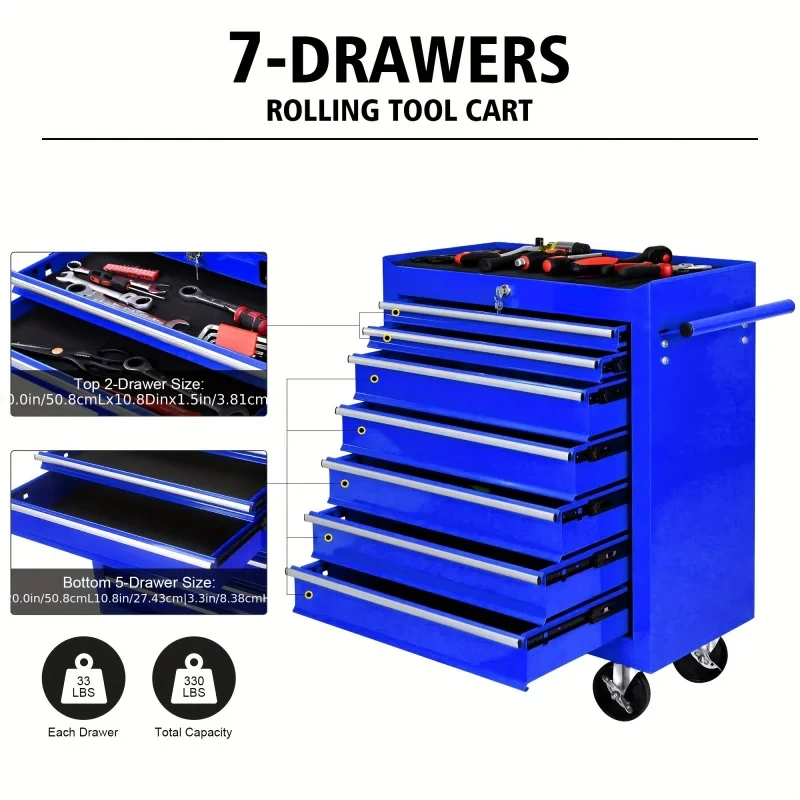 7 Drawers Blue Multifunctional - огляд і ціна Workshop Tools Car
