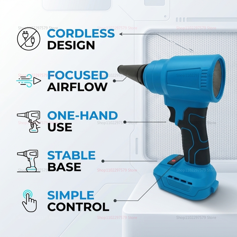 18V Brushless Cordless Air Dus - огляд і ціна Workshop Tools Car